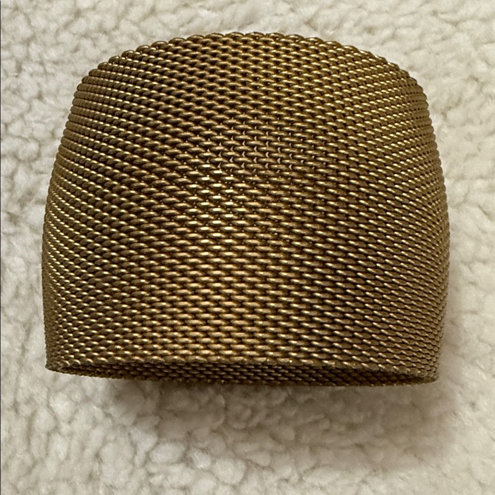 Sarah Cavender Metalworks Vintage Gold Woven Metal Wide Cuff